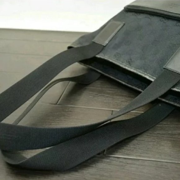 Gucci Monogram Gg Nylon Pocket Shopper Bla… - Picture 6 of 9